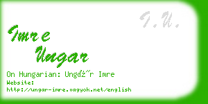 imre ungar business card